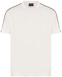 Emporio Armani - T-Shirt mit Logo-Streifen - Lyst