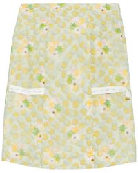 Fendi - Floral-Print Pocket Midi Skirt - Lyst