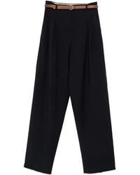 Max Mara - Bacio Belted Pleated Trousers - Lyst