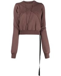 Rick Owens - Organic Cotton Cropped Sweatshirt - Lyst