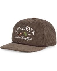 Les Deux - Baseballkappe Aus Cord Mit Logo - Lyst