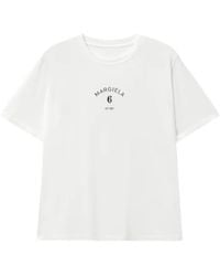 MM6 by Maison Margiela - Logo-Print T-Shirt - Lyst