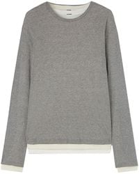 Jil Sander - Long-Sleeve Layered Cotton T-Shirt - Lyst