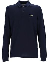 Lacoste - Logo-Patch Long-Sleeve Polo Shirt - Lyst