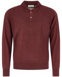 Panicale - Diamond-Knit Polo Sweater - Lyst