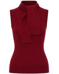 AKNVAS - Scarf-Detail Sleeveless Sweater - Lyst