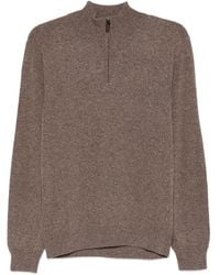 Canali - Half-Zip Wool Sweater - Lyst