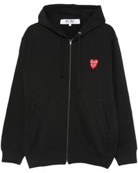 COMME DES GARÇONS PLAY - Double Heart-Patch Hoodie - Lyst