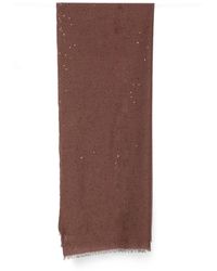 Brunello Cucinelli - Écharpe Frangée À Sequins - Lyst