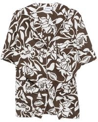 Hed Mayner - Floral-Print Short-Sleeve Shirt - Lyst