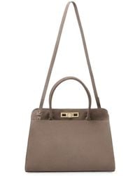 Fabiana Filippi - Large Suede Twist-Lock Tote Bag - Lyst
