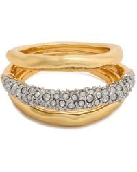 Alexis - Solanales Orbiting Crystal-Embellished Ring - Lyst