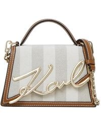 KARL LAGERFELD - Small K/Signature Cross Body Bag - Lyst