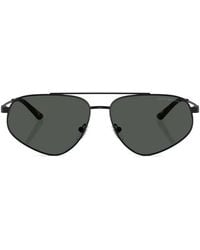 Emporio Armani - Geometric-Frame Sunglasses - Lyst