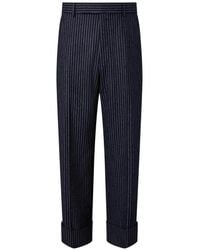 Thom Browne - Flannel Chalk Stripe Trousers - Lyst
