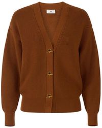 Elisabetta Franchi - V-Necked Cardigan - Lyst