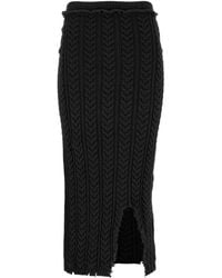 Laneus - Jupe En Maille À Coupe Mi-Longue - Lyst