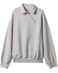 Miu Miu - Sweat Zippé À Logo - Lyst