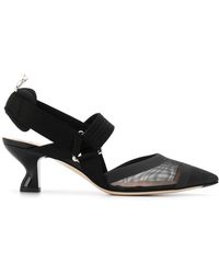 Fendi - Colibri Mesh Slingback Pumps - Lyst