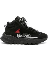 DSquared² - Logo-print Panelled Hiking Boots - Lyst