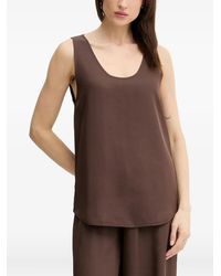SIMONA CORSELLINI - Scoop Neck Sleeveless Top - Lyst