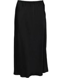 Jil Sander - Satin Midi Skirt - Lyst