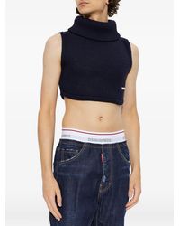DSquared² - Cropped Turtleneck Vest - Lyst