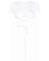 Jacquemus - Le T-shirt Baci Cropped Top - Lyst