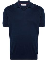 Brunello Cucinelli - Fine-knit Cotton Polo Shirt - Lyst