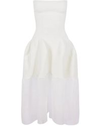 CFCL - Ribbed-Knit Strapless Mini Dress - Lyst