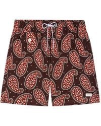 Fursac - Paisley-Print Swim Shorts - Lyst