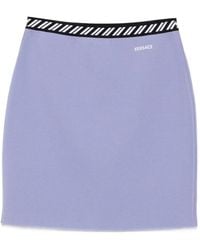 Versace - Gebreide Katoenen Mini-Rok - Lyst
