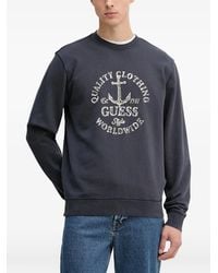 Guess - Embroidered Crew-Neck Sweatshirt - Lyst