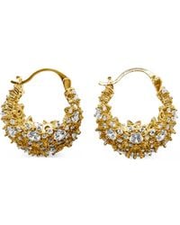 Hzmer Jewelry - Créoles Dyuti Ornées De Cristaux - Lyst