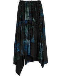 Y's Yohji Yamamoto - アブストラクトパターン マキシスカート - Lyst