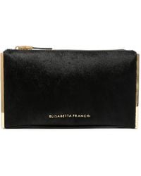 Elisabetta Franchi - Hair Leather Clutch Bag - Lyst