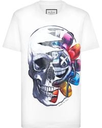 Philipp Plein - T-Shirt Round Neck Ss Graffiti - Lyst