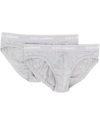 Dolce & Gabbana - Logo-Waistband Cotton Briefs (Pack Of Two) - Lyst
