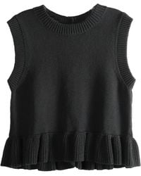 Cecilie Bahnsen - Ruffled Sleeveless Top - Lyst