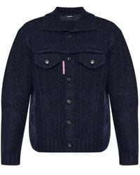 DSquared² - Logo-Detail Cardigan - Lyst