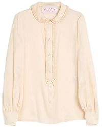 Valentino Garavani - Toute La V Silk Jacquard Shirt - Lyst