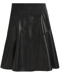BOSS - Faux-Leather Skirt With Seaming Details - Lyst