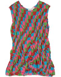 Comme des Garçons - Check-Pattern Ruched Top - Lyst