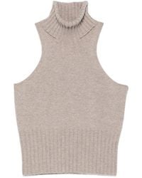 SOLOTRE - Ribbed-Knit Roll-Neck Sweater - Lyst