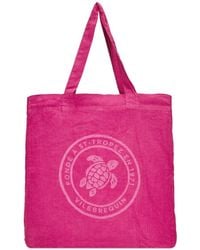Vilebrequin - Logo-print Linen Beach Bag - Lyst