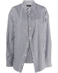Balenciaga - Swing Striped Cotton Shirt - Lyst