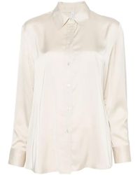 Imperial - Belted Satin-Finish Shirt - Lyst