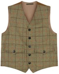 Fortela - Dean Check-Pattern Vest - Lyst