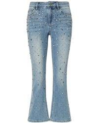 Liu Jo - Vaqueros Bootcut Con Strass - Lyst