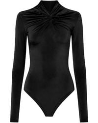 Nissa - Twist-Detail Long-Sleeve Bodysuit - Lyst